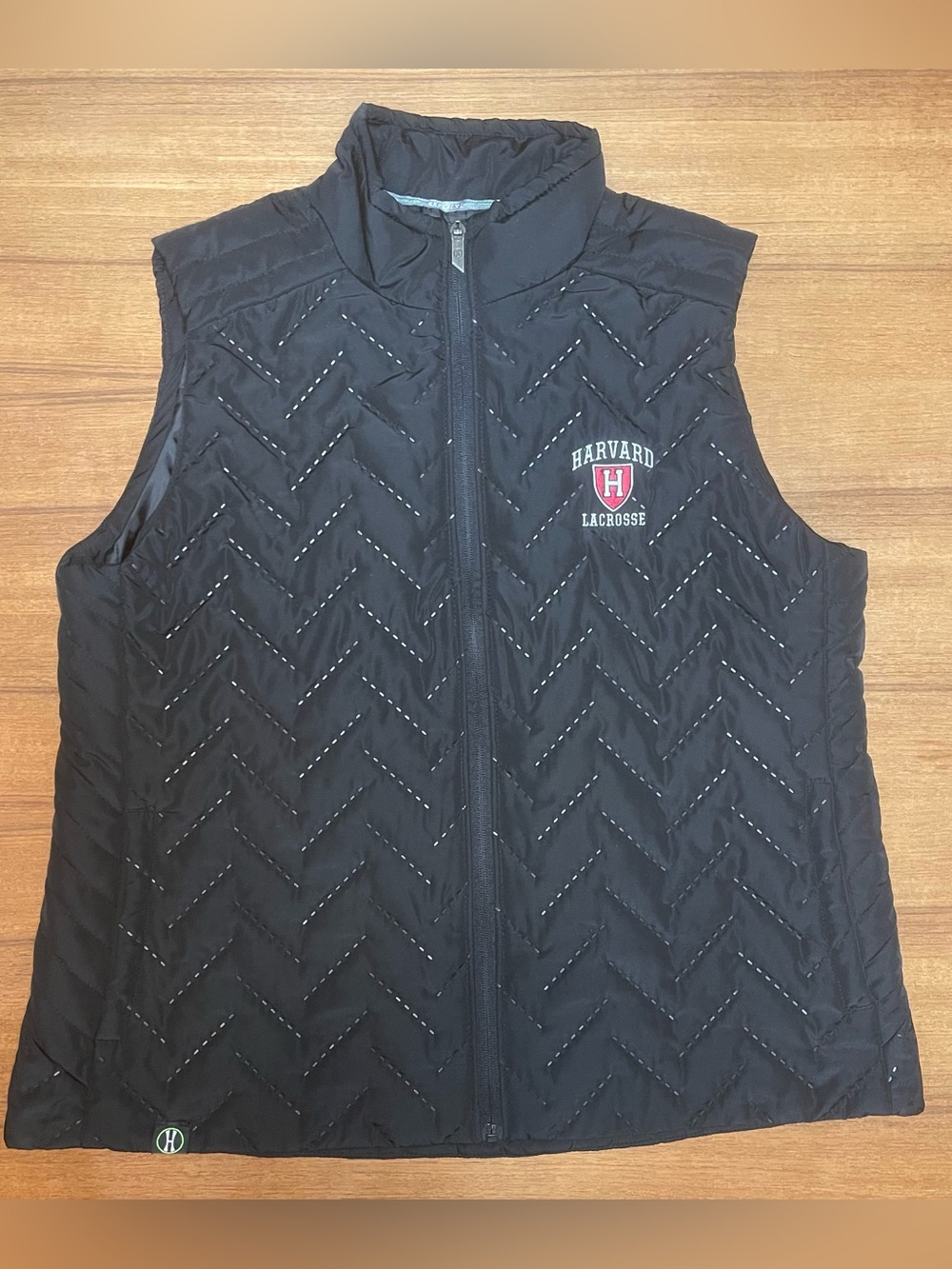 Holloway Harvard Lacrosse Reflective Repreve Eco Quilted Vest Black Women's XL
